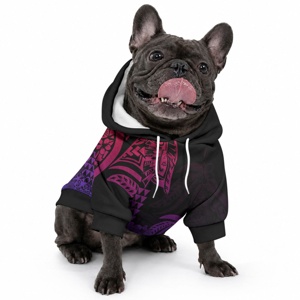 Hawaii Kakau Pet Hoodie Polynesian Floral Tribal Gradient Version LT9 - Polynesian Pride