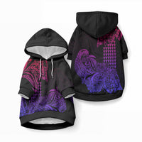 Hawaii Kakau Pet Hoodie Polynesian Floral Tribal Gradient Version LT9 Pullover Gradient - Polynesian Pride