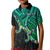 Custom Aotearoa Papua Shell Kid Polo Shirt Maori Tribal Pattern LT9 Kid Green - Polynesian Pride