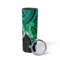 Personalised Aotearoa Papua Shell Skinny Tumbler Maori Tribal Pattern LT9 - Polynesian Pride