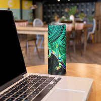 Personalised Aotearoa Papua Shell Skinny Tumbler Maori Tribal Pattern LT9 - Polynesian Pride