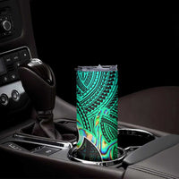 Personalised Aotearoa Papua Shell Skinny Tumbler Maori Tribal Pattern LT9 - Polynesian Pride