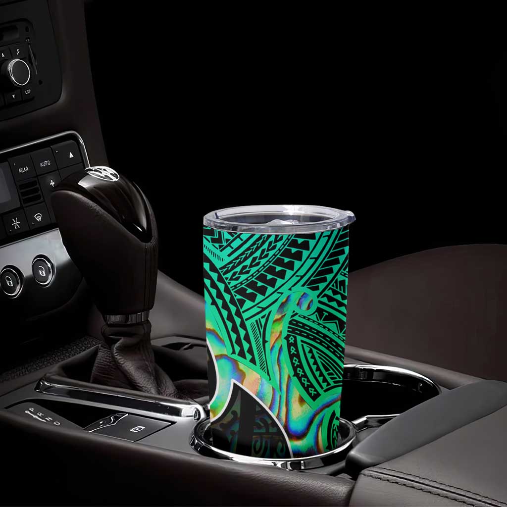 Personalised Aotearoa Papua Shell Tumbler Cup Maori Tribal Pattern LT9 - Polynesian Pride