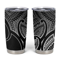 Aotearoa Maori Koru Tumbler Cup Black Polynesian Pacific Tribal LT9 Black - Polynesian Pride