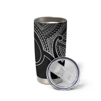 Aotearoa Maori Koru Tumbler Cup Black Polynesian Pacific Tribal LT9 - Polynesian Pride