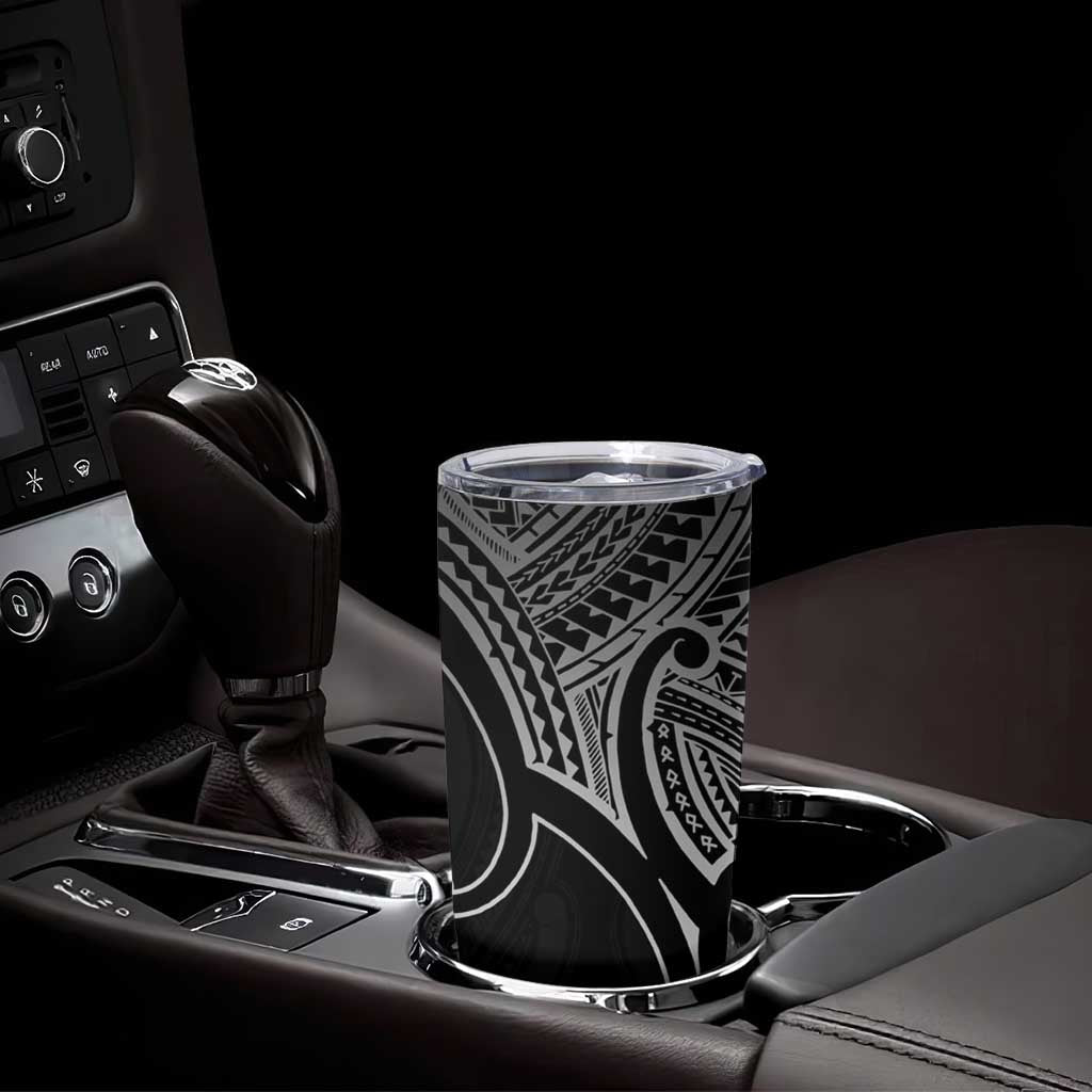 Aotearoa Maori Koru Tumbler Cup Black Polynesian Pacific Tribal LT9 - Polynesian Pride