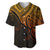 Aotearoa Maori Koru Baseball Jersey Polynesian Pacific Tribal - Gold LT9 Gold - Polynesian Pride