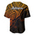 Aotearoa Maori Koru Baseball Jersey Polynesian Pacific Tribal - Gold LT9 - Polynesian Pride