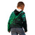 Aotearoa Maori Koru Kid Hoodie Polynesian Pacific Tribal - Green LT9 - Polynesian Pride