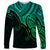 Aotearoa Maori Koru Long Sleeve Shirt Polynesian Pacific Tribal - Green LT9 Unisex Green - Polynesian Pride