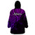 Aotearoa Maori Koru Wearable Blanket Hoodie Polynesian Pacific Tribal - Purple LT9 - Polynesian Pride