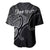 Custom Aotearoa Maori Koru Baseball Jersey Polynesian Pacific Tribal - Black LT9 - Polynesian Pride