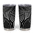 Personalised Aotearoa Papua Shell Tumbler Cup Black Polynesian Pacific Tribal