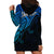 Custom Aotearoa Maori Koru Hoodie Dress Polynesian Pacific Tribal - Blue LT9 - Polynesian Pride