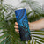 Personalised Aotearoa Papua Shell Skinny Tumbler Blue Polynesian Pacific Tribal