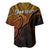 Custom Aotearoa Maori Koru Baseball Jersey Polynesian Pacific Tribal - Gold LT9 - Polynesian Pride