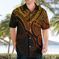 Custom Aotearoa Maori Koru Hawaiian Shirt Polynesian Pacific Tribal - Gold LT9 - Polynesian Pride