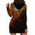 Custom Aotearoa Maori Koru Hoodie Dress Polynesian Pacific Tribal - Gold LT9 - Polynesian Pride