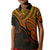 Custom Aotearoa Maori Koru Kid Polo Shirt Polynesian Pacific Tribal - Gold LT9 Kid Gold - Polynesian Pride