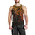 Custom Aotearoa Maori Koru Men Tank Top Polynesian Pacific Tribal - Gold LT9 - Polynesian Pride