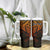 Personalised Aotearoa Papua Shell Tumbler With Handle Gold Polynesian Pacific Tribal