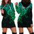 Custom Aotearoa Maori Koru Hoodie Dress Polynesian Pacific Tribal - Green LT9 - Polynesian Pride