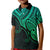 Custom Aotearoa Maori Koru Kid Polo Shirt Polynesian Pacific Tribal - Green LT9 Kid Green - Polynesian Pride