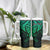 Personalised Aotearoa Papua Shell Tumbler With Handle Green Polynesian Pacific Tribal