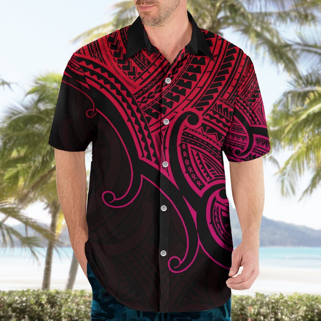 Custom Aotearoa Maori Koru Hawaiian Shirt Polynesian Pacific Tribal - Pink LT9 - Polynesian Pride