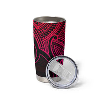 Personalised Aotearoa Papua Shell Tumbler Cup Pink Polynesian Pacific Tribal LT9 - Polynesian Pride