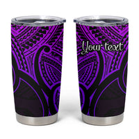 Personalised Aotearoa Papua Shell Tumbler Cup Purple Polynesian Pacific Tribal LT9 Purple - Polynesian Pride