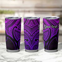 Personalised Aotearoa Papua Shell Tumbler Cup Purple Polynesian Pacific Tribal LT9 - Polynesian Pride
