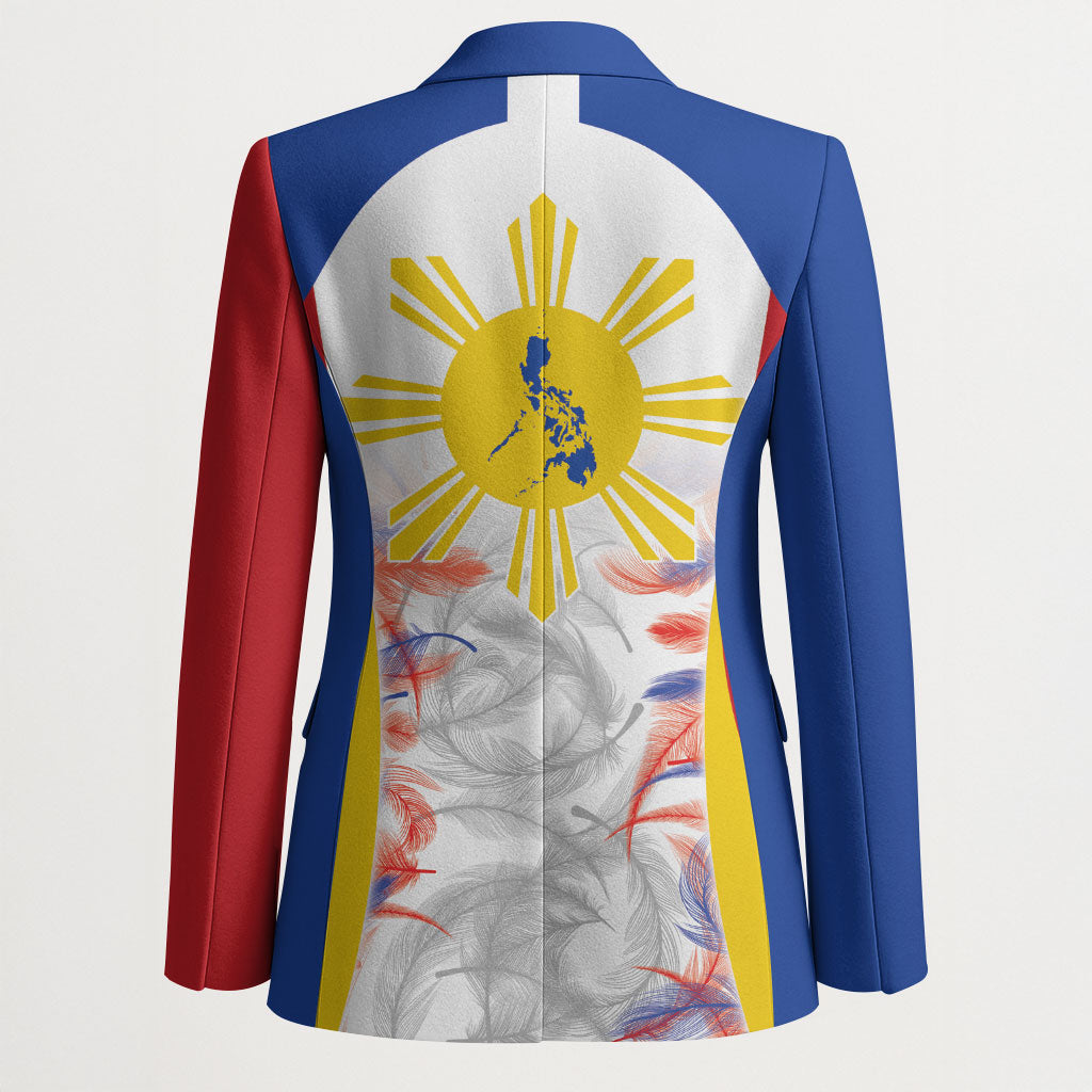 Philippines Flag Day Blazer Filipino Feather Pattern LT9 - Polynesian Pride