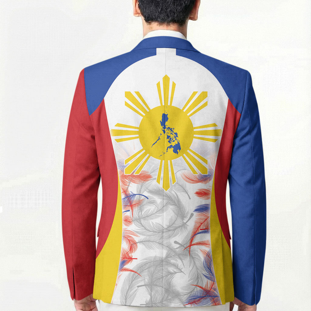 Philippines Flag Day Blazer Filipino Feather Pattern LT9 - Polynesian Pride
