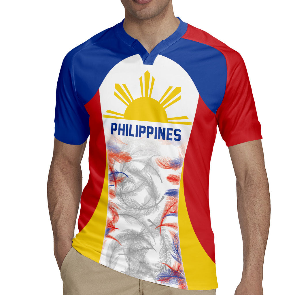Philippines Flag Day Rugby Jersey Filipino Feather Pattern LT9 - Polynesian Pride