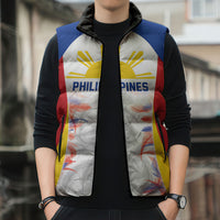 Philippines Flag Day Sleeveless Puffer Jacket Filipino Feather Pattern LT9 - Polynesian Pride