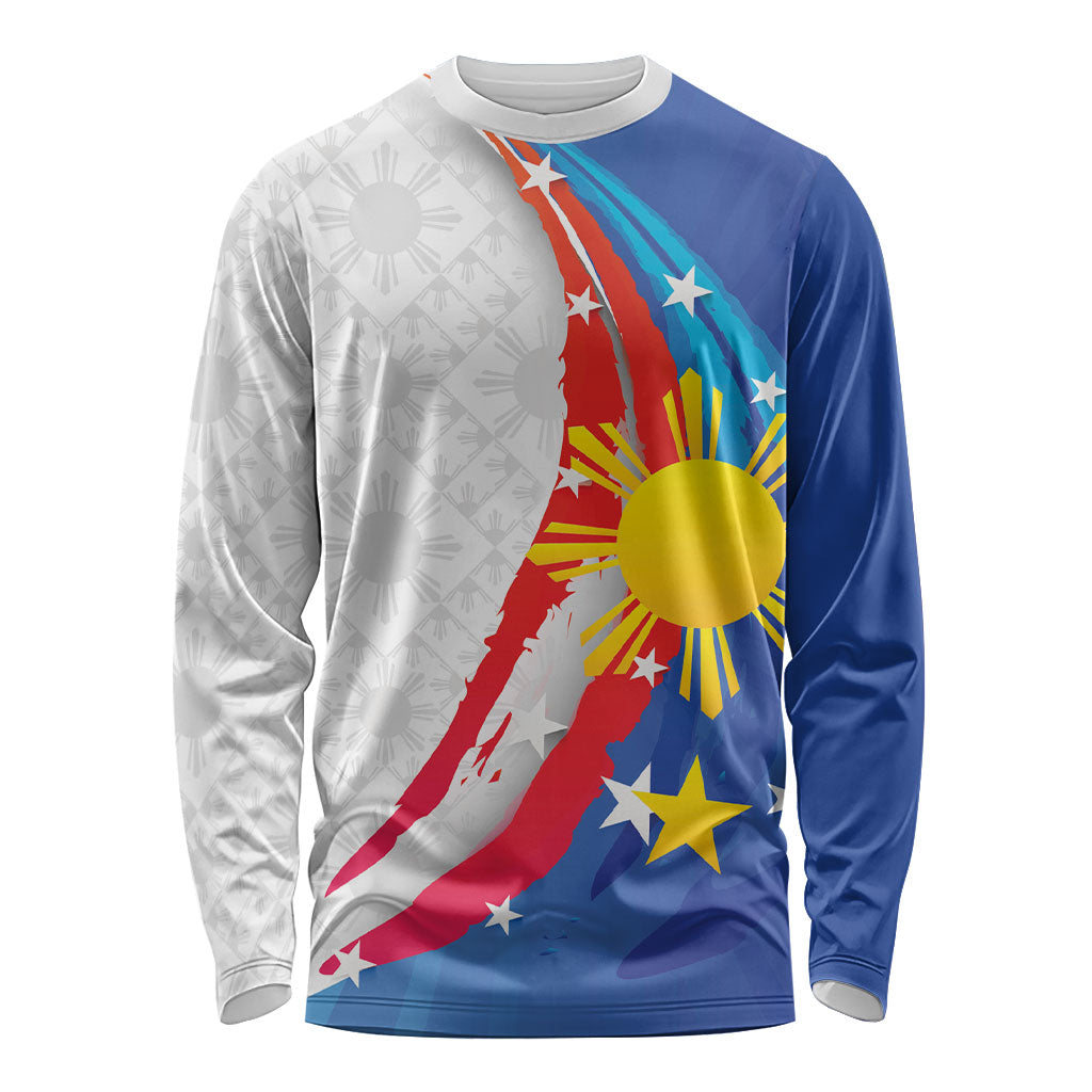 Philippines Flag Day Long Sleeve Shirt Filipino Pride Shines Bright On Flag Day LT9 Unisex White - Polynesian Pride