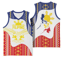 Philippines Flag Day Basketball Jersey Filipino Traditional Igorot Tribal Pattern LT9 - Polynesian Pride