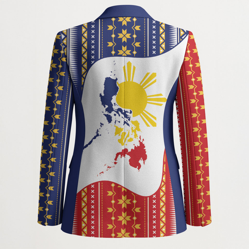 Philippines Flag Day Blazer Filipino Traditional Igorot Tribal Pattern LT9 - Polynesian Pride