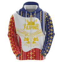 Philippines Flag Day Zip Hoodie Filipino Traditional Igorot Tribal Pattern LT9 - Polynesian Pride