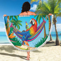5 Oclock Somewhere Beach Blanket Hawaii Parrots Cocktail Summer Beach Vibe LT9 - Polynesian Pride