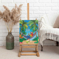 5 Oclock Somewhere Canvas Wall Art Hawaii Parrots Cocktail Summer Beach Vibe LT9 - Polynesian Pride