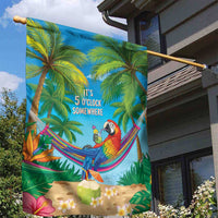 5 Oclock Somewhere Garden Flag Hawaii Parrots Cocktail Summer Beach Vibe LT9 - Polynesian Pride