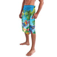 5 Oclock Somewhere Lavalava Hawaii Parrots Cocktail Summer Beach Vibe LT9 - Polynesian Pride