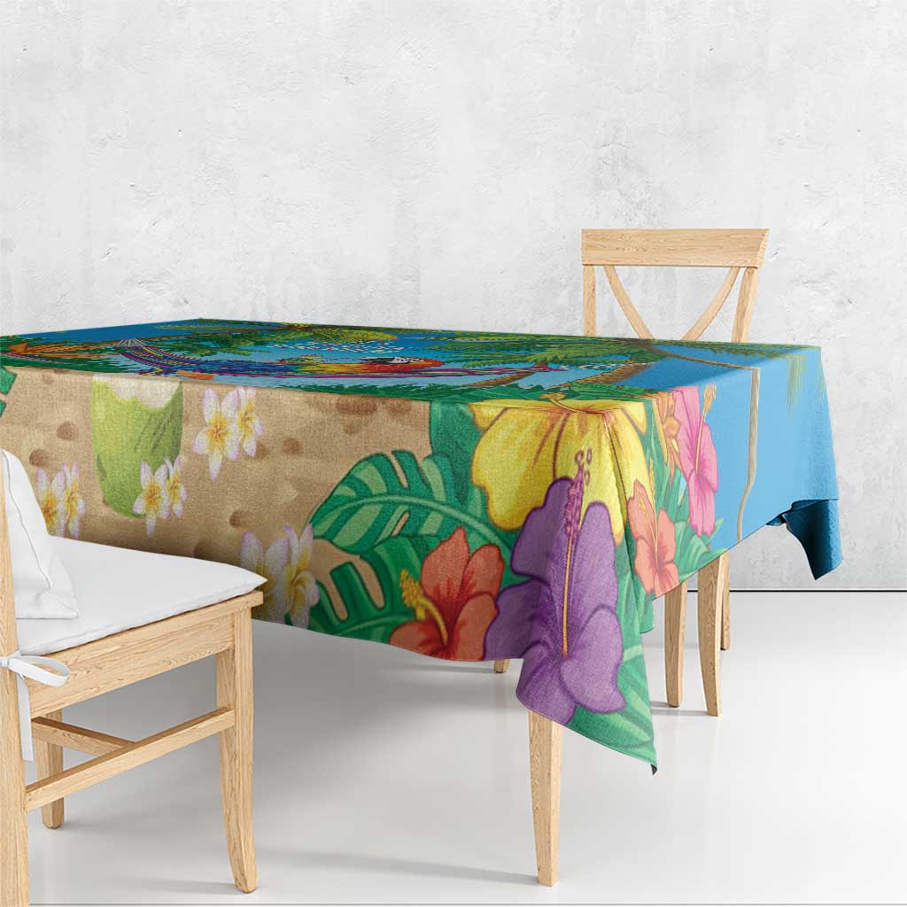 5 Oclock Somewhere Tablecloth Hawaii Parrots Cocktail Summer Beach Vibe LT9 - Polynesian Pride