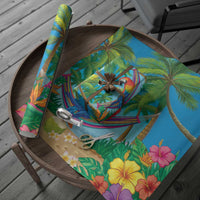 5 Oclock Somewhere Wrapping Paper Hawaii Parrots Cocktail Summer Beach Vibe LT9 - Polynesian Pride