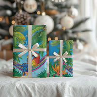 5 Oclock Somewhere Wrapping Paper Hawaii Parrots Cocktail Summer Beach Vibe LT9 - Polynesian Pride