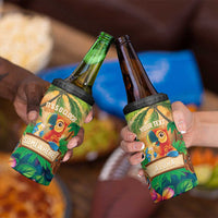 5 Oclock Somewhere Personalized 4 in 1 Can Cooler Tumbler Hawaii Parrots Plumeria Summer Vibe LT9 - Polynesian Pride