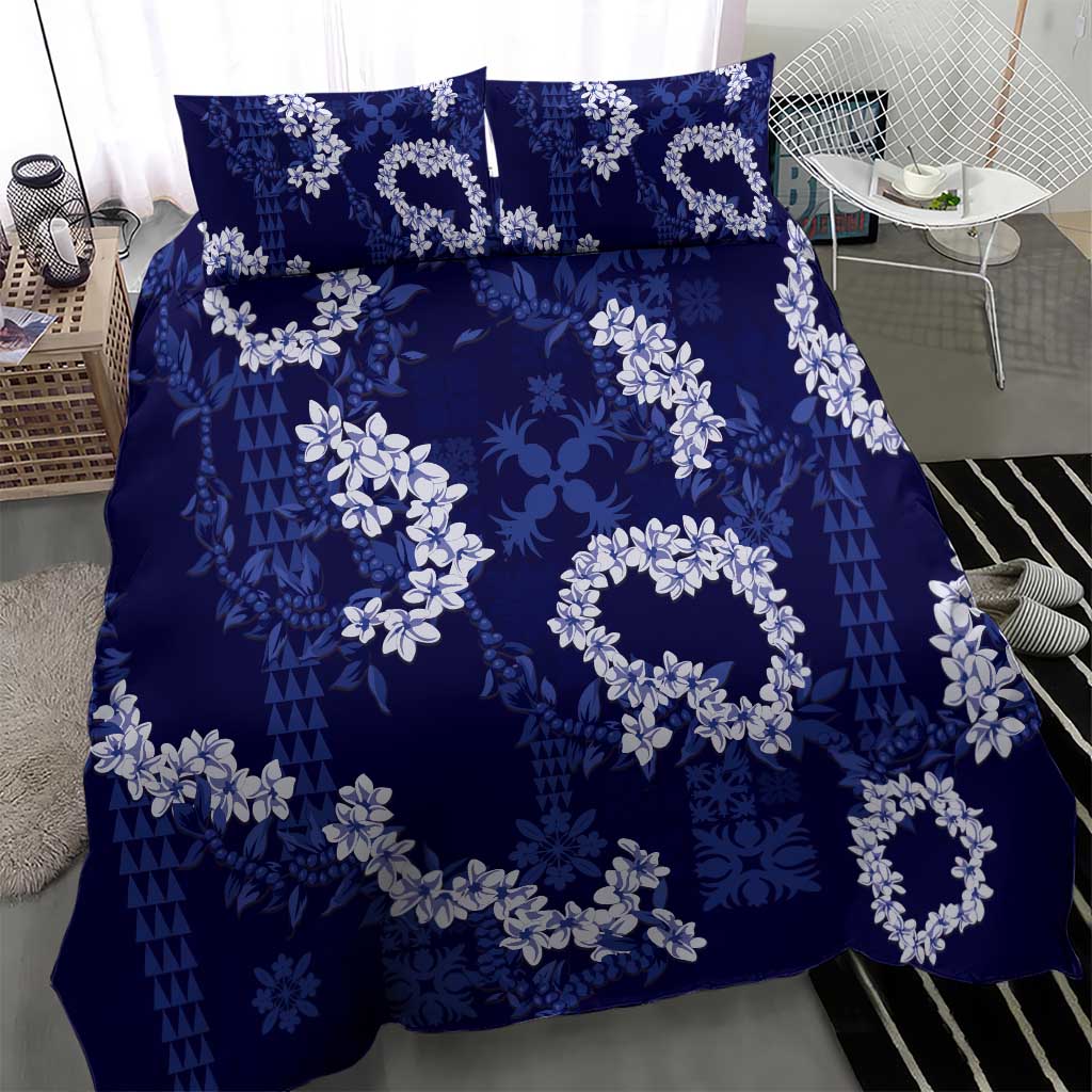 Mokihana Maile and Ilima Leis Bedding Set Uliuli Hawaiian Tapa Quilt Pattern LT9 - Polynesian Pride