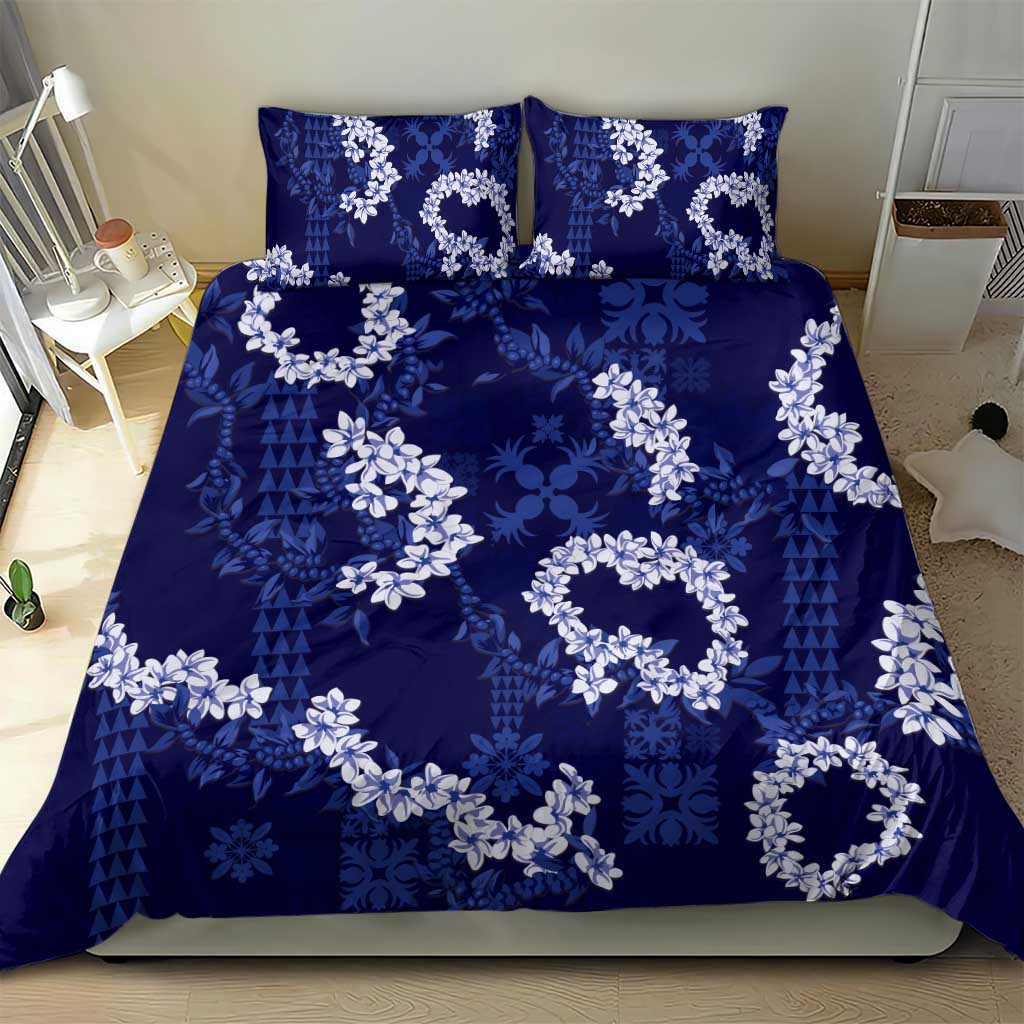 Mokihana Maile and Ilima Leis Bedding Set Uliuli Hawaiian Tapa Quilt Pattern LT9 - Polynesian Pride